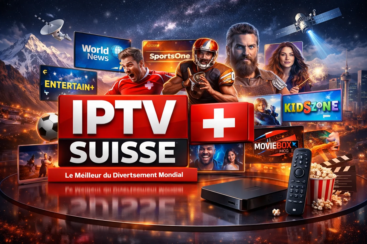 IPTV Suisse — Regardez 50 000+ chaînes en 4K Ultra HD sur tous vos appareils